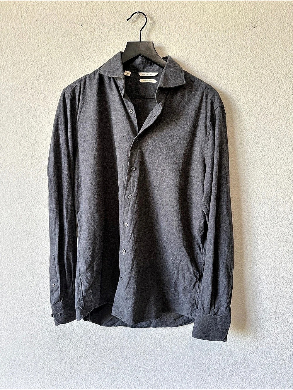 Suitsupply Thomas Mason fabric shirt Cotton Button-Up Shirt Size Large